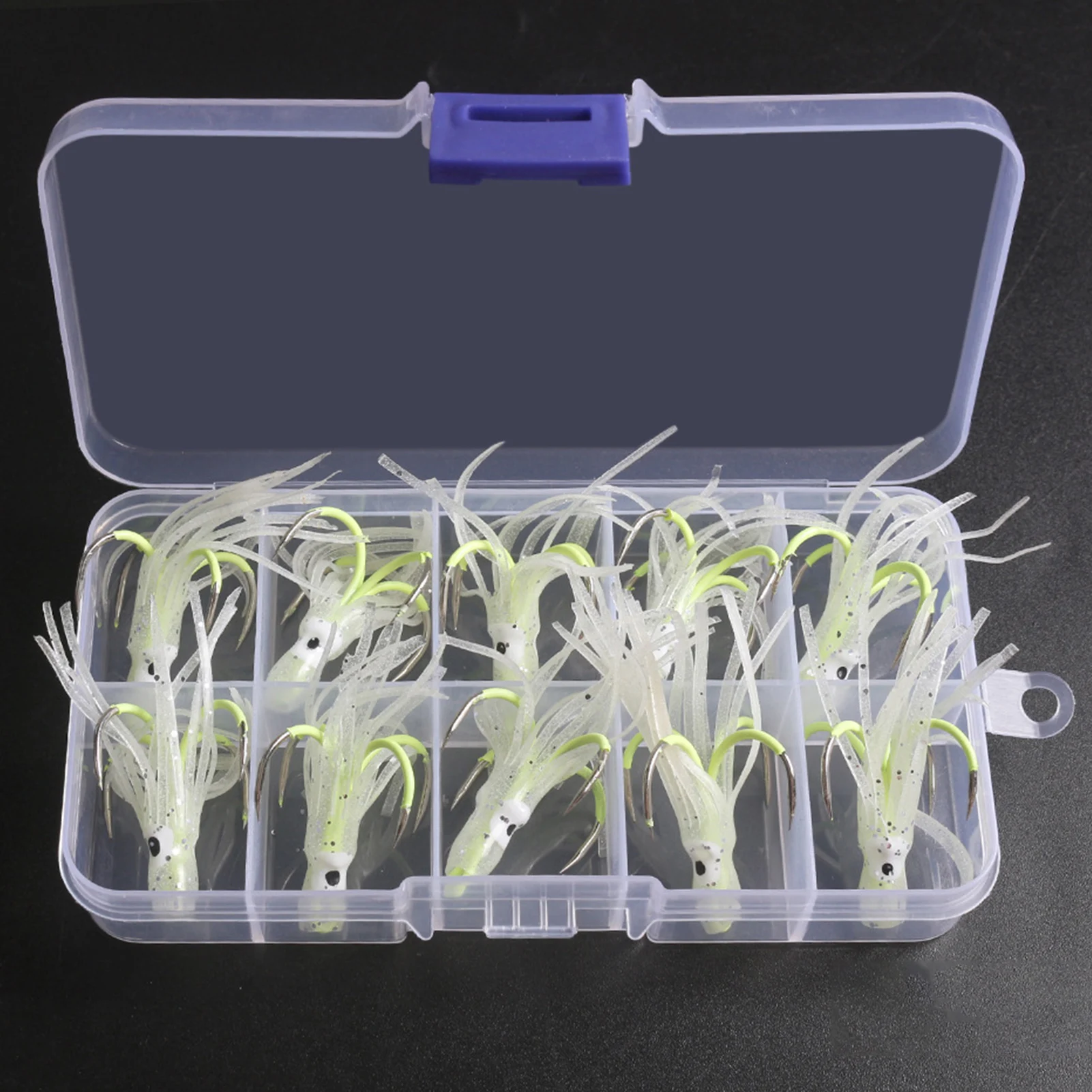 10 шт. светящиеся приманки для ловли кальмара, крючок для рыбной ловли, 6 см, 2,3 г, искусственная жесткая приманка, двухслойная острая искусственная приманка
10 шт. светящиеся приманки для ловли кальмара, крючок для рыбной ловли, 6 см, 2,3 г, искусственная жесткая приманка, двухслойная острая искусственная приманка