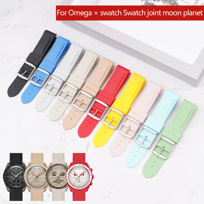 New Silicone Watch Strap for Omega Watchband for Swatch co-branded Moon Watches Men Women Curved End Rubber Bnad Bracelet 20mm
New Silicone Watch Strap for Omega Watchband for Swatch co-branded Moon Watches Men Women Curved End Rubber Bnad Bracelet 20mm