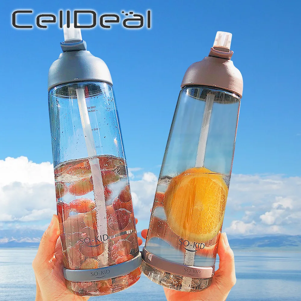 Sports Water Bottle With Straw And Lid Transparent Plastic Eco-friendly Portable Leakproof Hiking Camping Outdoor Drinking Cup
Sports Water Bottle With Straw And Lid Transparent Plastic Eco-friendly Portable Leakproof Hiking Camping Outdoor Drinking Cup
