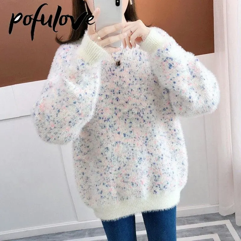 Women's Round Neck Sweater New Style Long Sleeved Loose Lazy Sweater Thickened Warm Knitting Bottoming Sweater Autumn Winter
Women's Round Neck Sweater New Style Long Sleeved Loose Lazy Sweater Thickened Warm Knitting Bottoming Sweater Autumn Winter