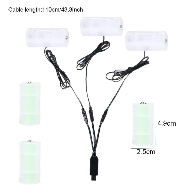 32GC 3in1 1.1m USB Power Cable to 1.5V-6V Dual C Dummy Battery for flashlights Toys Flameless Candles Gas Stove and more
32GC 3in1 1.1m USB Power Cable to 1.5V-6V Dual C Dummy Battery for flashlights Toys Flameless Candles Gas Stove and more