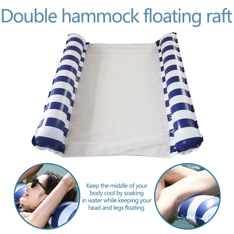 Double Float Water Hammock Recliner Comfortable Foldable Inflat Air Mattress PVC Summer Swimming Pool Mats Sleeping Bed Chair
Double Float Water Hammock Recliner Comfortable Foldable Inflat Air Mattress PVC Summer Swimming Pool Mats Sleeping Bed Chair