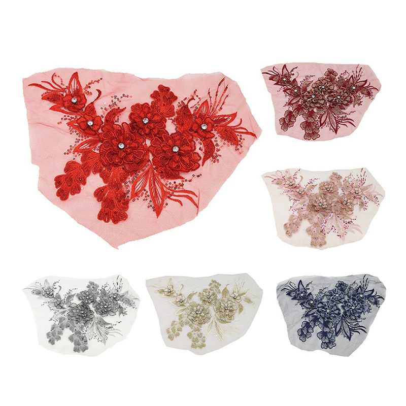 3d Embroidered Flowers Lace Appliques DIY Rhinestone Sequin Cloth Patch Dress Decor Sewing Supplies Handmade Garment Accessories
3d Embroidered Flowers Lace Appliques DIY Rhinestone Sequin Cloth Patch Dress Decor Sewing Supplies Handmade Garment Accessories