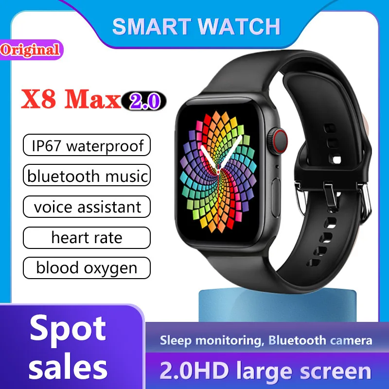 Upgrade X8 Pro Max 2.0 Original X8 max SmartWatch 2.0inch Dialing Bluetooth Music Smart Watch Sports Sleep Monitoring Heart-rate 
Upgrade X8 Pro Max 2.0 Original X8 max SmartWatch 2.0inch Dialing Bluetooth Music Smart Watch Sports Sleep Monitoring Heart-rate