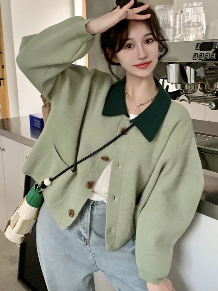 2023 sweet knitted cardigan Y2K women's autumn long-sleeved lapel coat female Korean fashion avant-garde wind waist jumper
2023 sweet knitted cardigan Y2K women's autumn long-sleeved lapel coat female Korean fashion avant-garde wind waist jumper