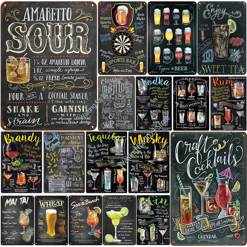 Vintage Metal Tin Sign Poster Mojito Wine Wall Stickers Home Decoration Retro Cuba Cocktail Plaque Bar Kitchen Restaurant Decor
Vintage Metal Tin Sign Poster Mojito Wine Wall Stickers Home Decoration Retro Cuba Cocktail Plaque Bar Kitchen Restaurant Decor