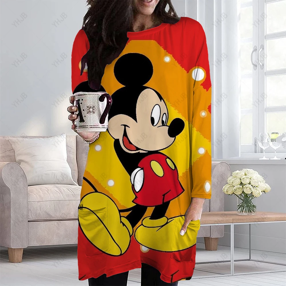 Tshirt Women Disney Mickey Mouse T Shirt 2023 New Long Sleeve Casual Pocket Women's Clothing Vintage Tops Women t-shirt 
Tshirt Women Disney Mickey Mouse T Shirt 2023 New Long Sleeve Casual Pocket Women's Clothing Vintage Tops Women t-shirt