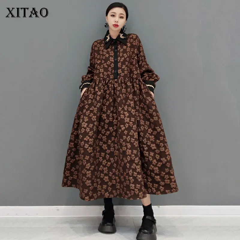 XITAO вышитое платье с цветами, модное, простое, с отложным воротником, темпераментное, длинное, свободное, Новое поступление, для женщин GWJ2960
XITAO вышитое платье с цветами, модное, простое, с отложным воротником, темпераментное, длинное, свободное, Новое поступление, для женщин GWJ2960