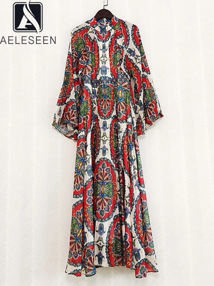 AELESEEN Fashion Runway 2022 Spring Summer Sicily Dress Women Flare Sleeve Vintage Printed Flare Sleeve Ethnic Party Long
AELESEEN Fashion Runway 2022 Spring Summer Sicily Dress Women Flare Sleeve Vintage Printed Flare Sleeve Ethnic Party Long