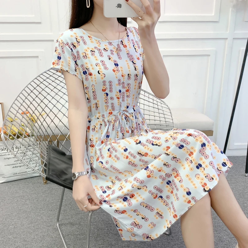 ENNIKE-Summer Fashion New Cotton Silk Ladies Dress Rayon Drawstring Small Floral Outer Wear Waist Short Sleeve Midi Skirt
ENNIKE-Summer Fashion New Cotton Silk Ladies Dress Rayon Drawstring Small Floral Outer Wear Waist Short Sleeve Midi Skirt
