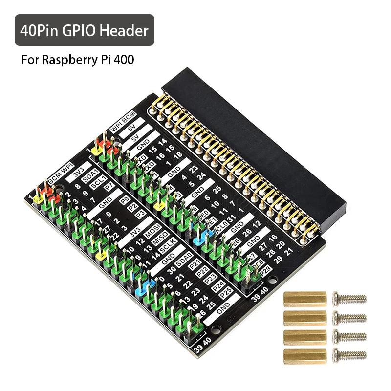 40-контактный переходник для головки GPIO, плата расширения с цветовым кодом для клавиатуры Raspberry Pi 400, персонального компьютера
40-контактный переходник для головки GPIO, плата расширения с цветовым кодом для клавиатуры Raspberry Pi 400, персонального компьютера