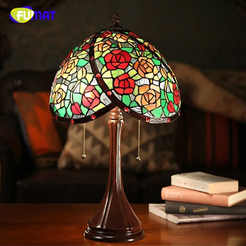 FUMAT Stained Glass Table Lamp European Style Art Rose Glass Lamp Hand Made LED Bedside Living Room Wedding Decor Light Fixture
FUMAT Stained Glass Table Lamp European Style Art Rose Glass Lamp Hand Made LED Bedside Living Room Wedding Decor Light Fixture