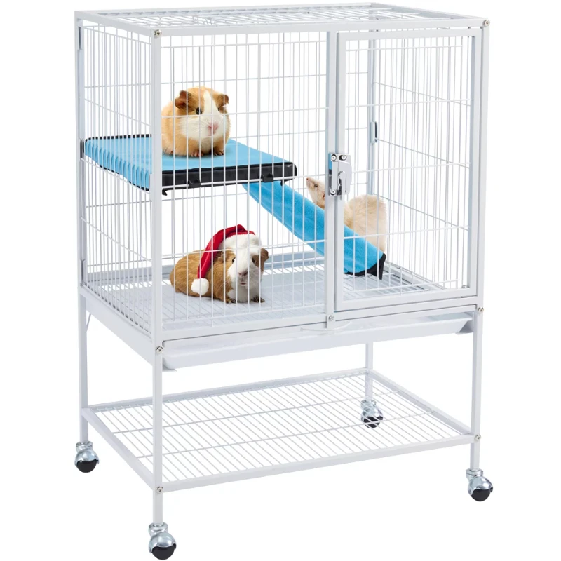 Rolling Metal Small Animal Cage with Removable Ramp Hammered White Large and Comfortable Easy Cleaning
Rolling Metal Small Animal Cage with Removable Ramp Hammered White Large and Comfortable Easy Cleaning