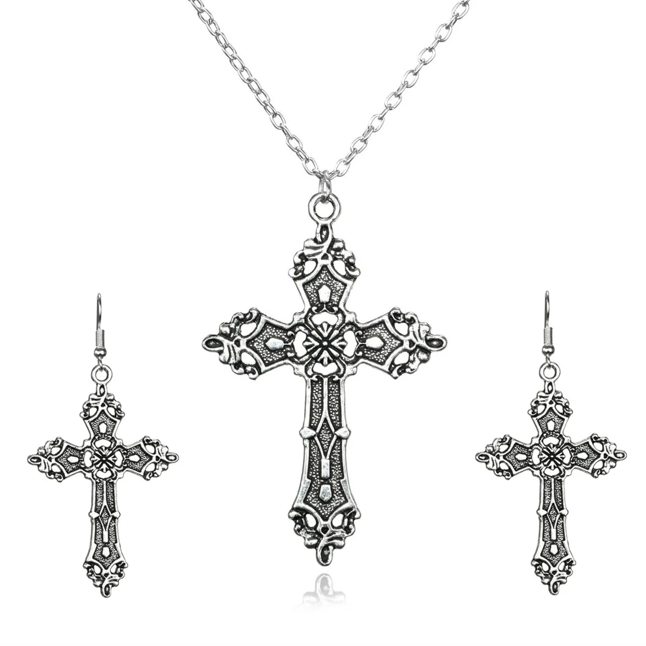 Vintage Fashion Jewelry Sets for Women Men Big Cross Pendant Necklaces Drop Dangle Earrings Designer Statement Jewelry Gothic
Vintage Fashion Jewelry Sets for Women Men Big Cross Pendant Necklaces Drop Dangle Earrings Designer Statement Jewelry Gothic
