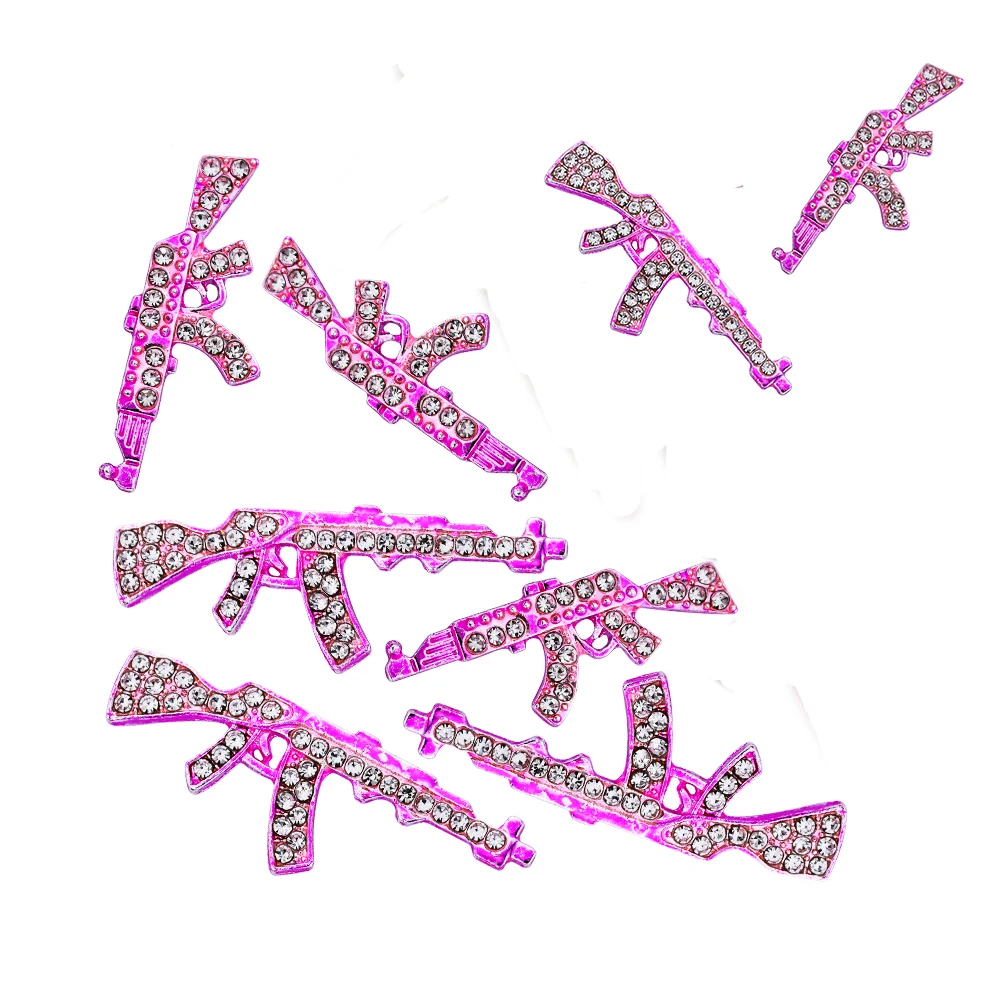 5/10pcs Luxury Pink Gun Nail Charms Retro Gold Silver Gun Glitter Rhinestones Crystal DIY Jewelry Manicure Nail Art Decoration
5/10pcs Luxury Pink Gun Nail Charms Retro Gold Silver Gun Glitter Rhinestones Crystal DIY Jewelry Manicure Nail Art Decoration