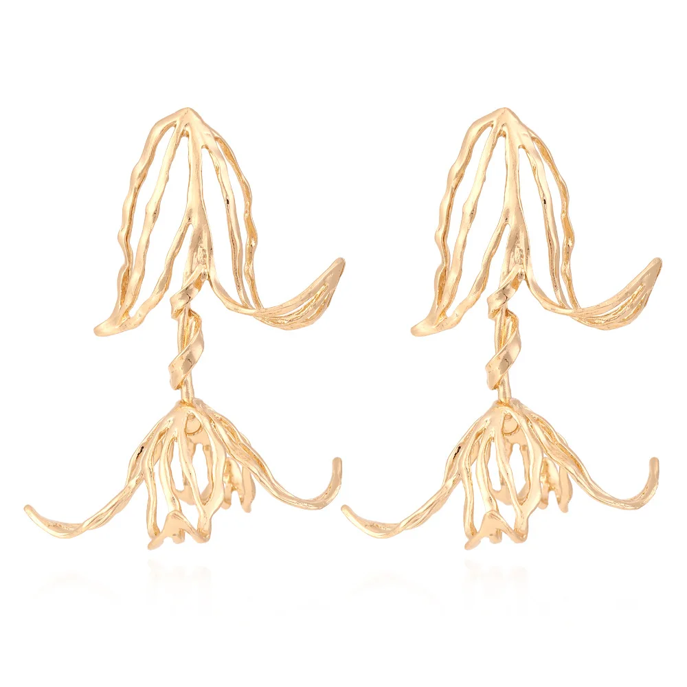 ZA Hollow Tulip Dangle Earrings For Women 2022 Personality Metal Cool Retro Brand Flower Long Drop Earrings Jewelry Girls
ZA Hollow Tulip Dangle Earrings For Women 2022 Personality Metal Cool Retro Brand Flower Long Drop Earrings Jewelry Girls