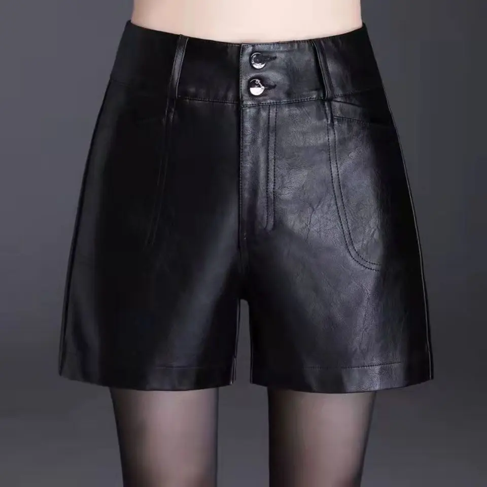 New High Waisted Shorts Casual Wide Leg Leather Pants Autumn Winter Korean Loose High Streetwear Style Sexy Women Shorts L24
New High Waisted Shorts Casual Wide Leg Leather Pants Autumn Winter Korean Loose High Streetwear Style Sexy Women Shorts L24