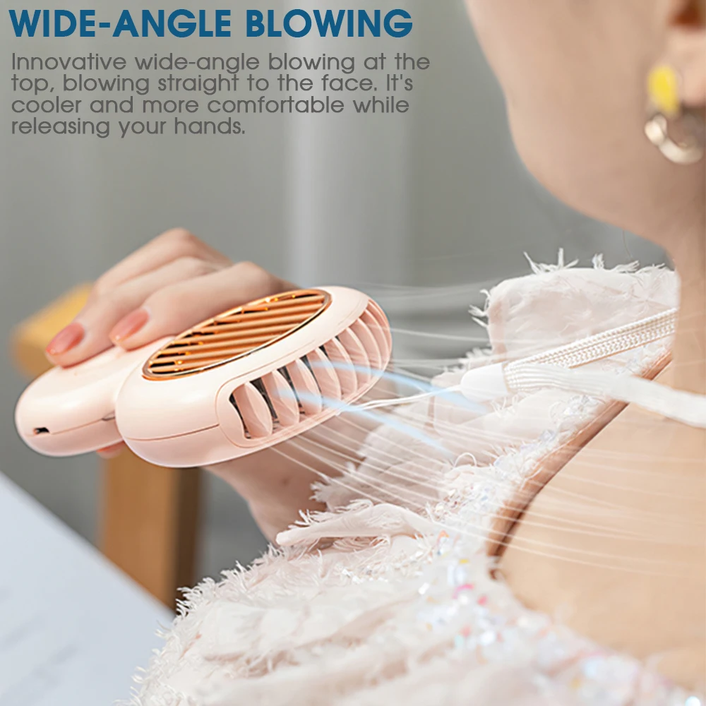 Portable USB Rechargeable Neck Fan Hands-free Mini Sports Fan Desktop 3-speed Air Summer Conditioner Air Cooler with night light
Portable USB Rechargeable Neck Fan Hands-free Mini Sports Fan Desktop 3-speed Air Summer Conditioner Air Cooler with night light