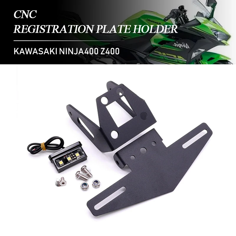 FOR KAWASAKI Z400 NINJA400 19-21 Motorcycle CNC Short Registration Plate Holder Led Light License Plate Holder
FOR KAWASAKI Z400 NINJA400 19-21 Motorcycle CNC Short Registration Plate Holder Led Light License Plate Holder