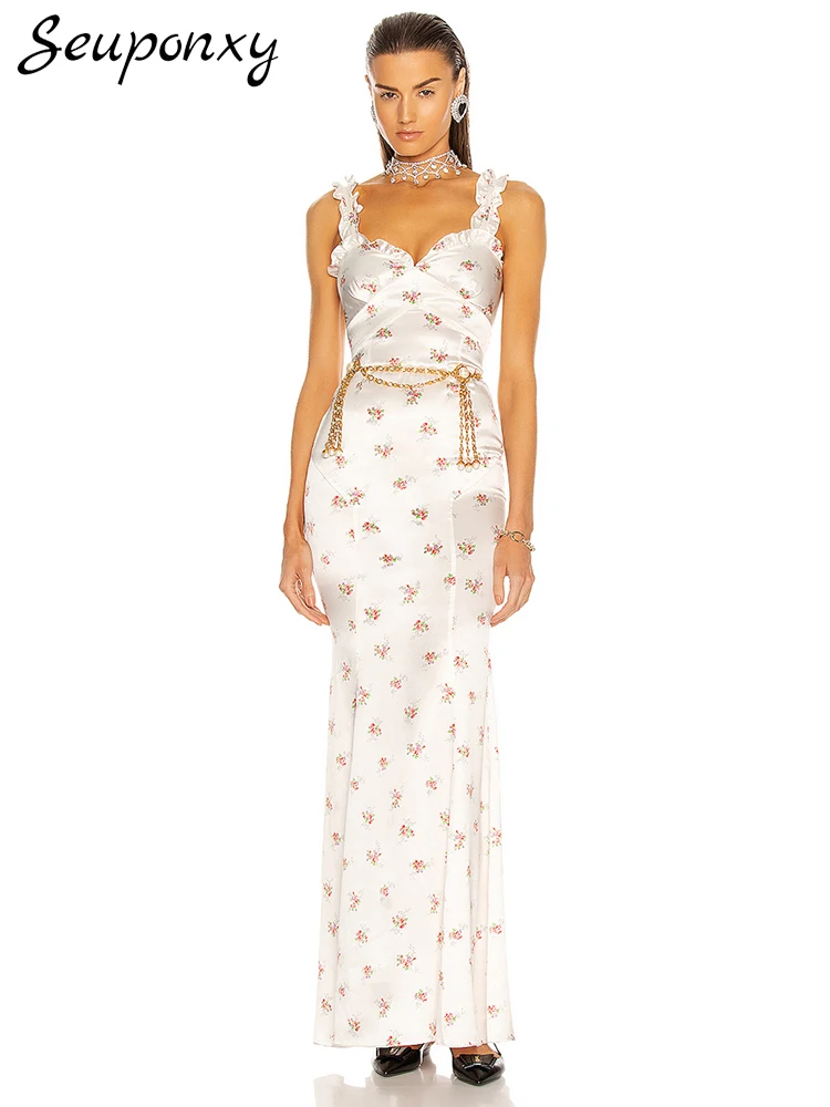 High Quality 2022 New Sexy Sleeveless V Neck Floral Print Bodycon Dress Elegant Women Summer Celebrity Club Party Long Dresses
High Quality 2022 New Sexy Sleeveless V Neck Floral Print Bodycon Dress Elegant Women Summer Celebrity Club Party Long Dresses