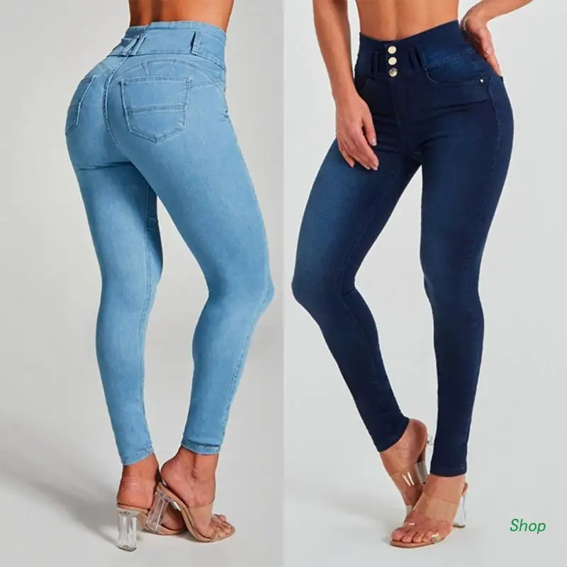 L5YC Womens Skinny Jeans High Waisted Button Front Denim Pencil Pants with Pockets
L5YC Womens Skinny Jeans High Waisted Button Front Denim Pencil Pants with Pockets