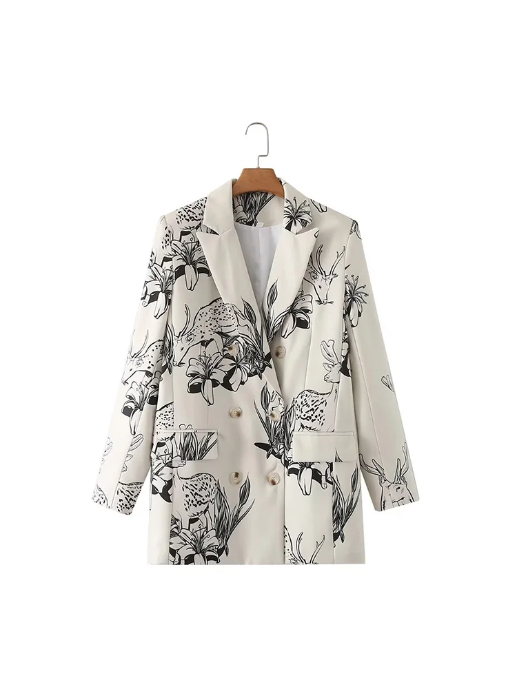 BM&MD&ZA Women 2022 New Fashion Floral Print Double Breasted Blazer Coat Vintage Long Sleeve Pockets Female Outerwear Chic
BM&MD&ZA Women 2022 New Fashion Floral Print Double Breasted Blazer Coat Vintage Long Sleeve Pockets Female Outerwear Chic