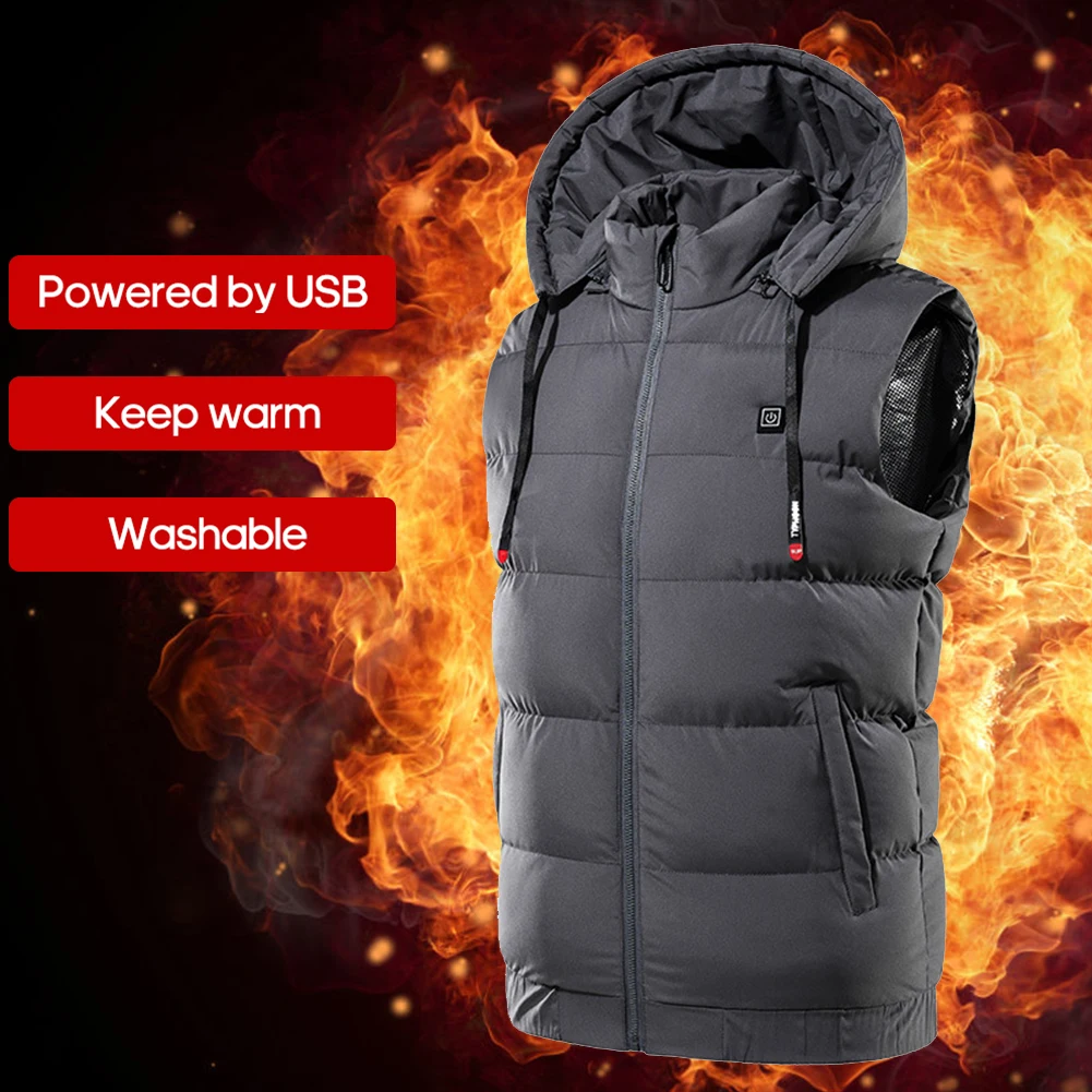 Unisex Electric Heating Vest 3 Heating Levels Electric Thermal Jacket 9 Areas Heating with Hat for Sports Hunting Hiking
Unisex Electric Heating Vest 3 Heating Levels Electric Thermal Jacket 9 Areas Heating with Hat for Sports Hunting Hiking