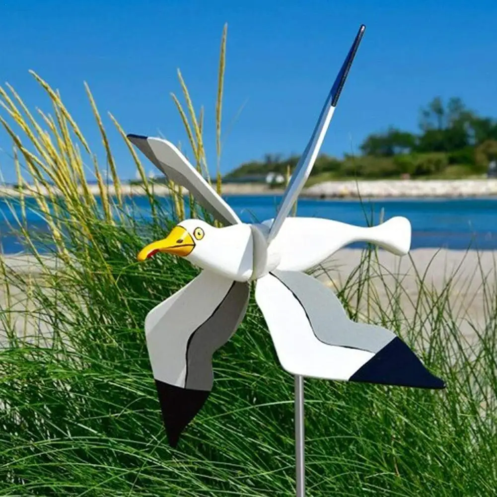 Мельница Seagull для сада декоративные колышки ветрогенераторы шины Летающие птицы