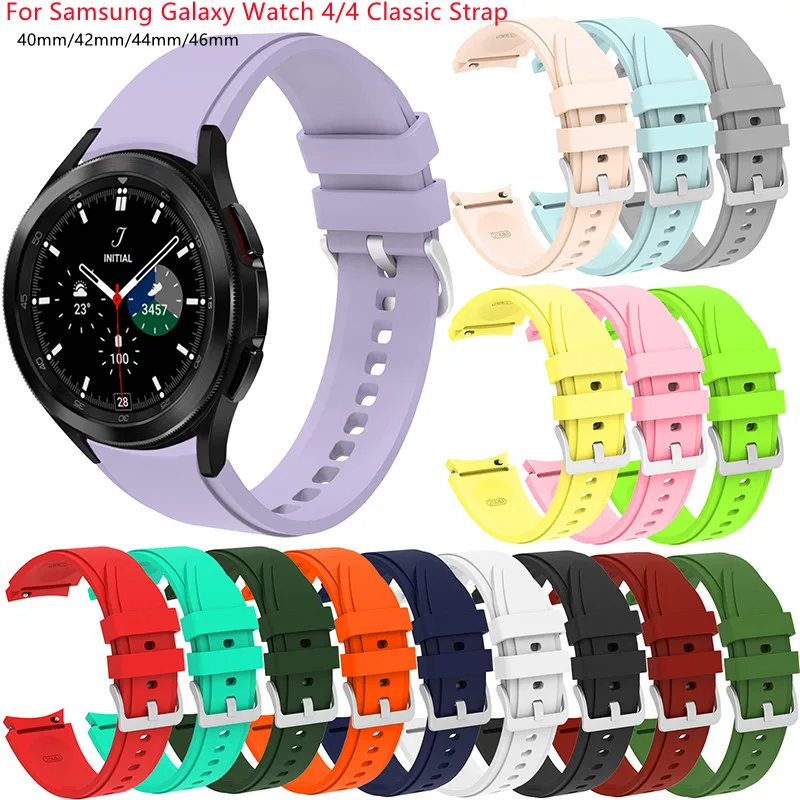 Ремешок силиконовый 20 мм для Samsung Galaxy Watch 5/4, 40 мм/44 мм, оригинальный браслет без зазора для Galaxy Watch 4 Classic 46 мм/42 мм, Correa
Ремешок силиконовый 20 мм для Samsung Galaxy Watch 5/4, 40 мм/44 мм, оригинальный браслет без зазора для Galaxy Watch 4 Classic 46 мм/42 мм, Correa