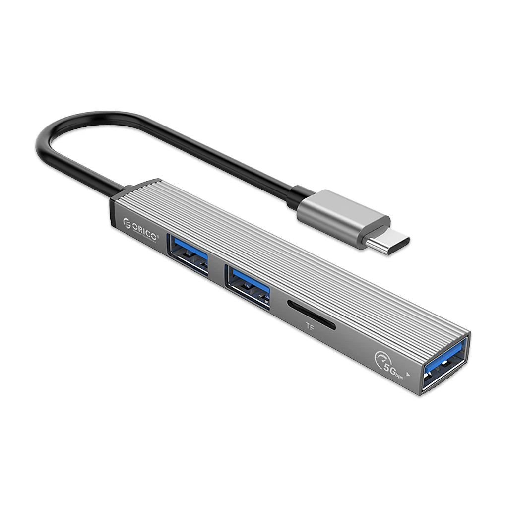 

Адаптер Orico Type-c на USB 3 0, хаб для ноутбука, скоростной разветвитель, сканер клавиатуры, жесткий диск, алюминиевый сплав, конвертер