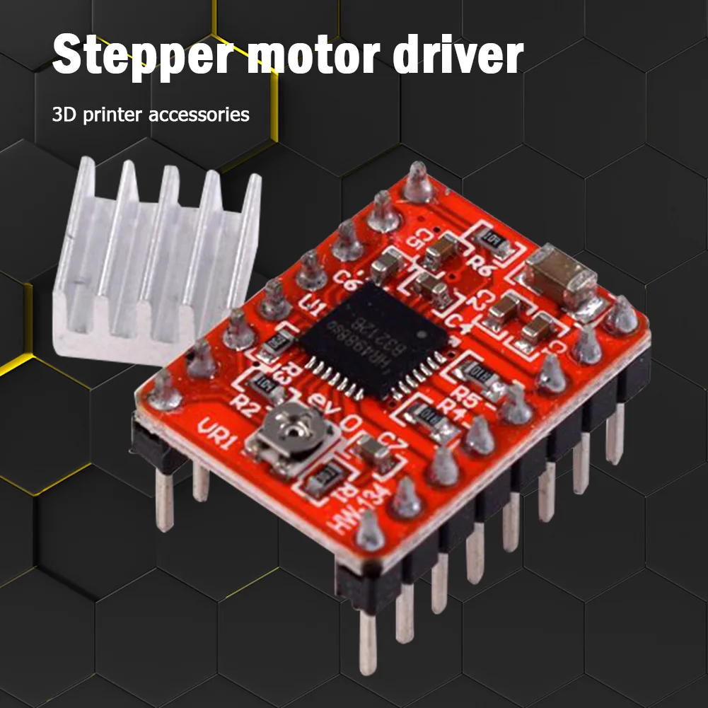 HW-134A A4988 Stepper Motor Driver Board Module with Heat Sink for RepRap Mendel Huxley 3D Printer Parts Accessories Dropship
HW-134A A4988 Stepper Motor Driver Board Module with Heat Sink for RepRap Mendel Huxley 3D Printer Parts Accessories Dropship