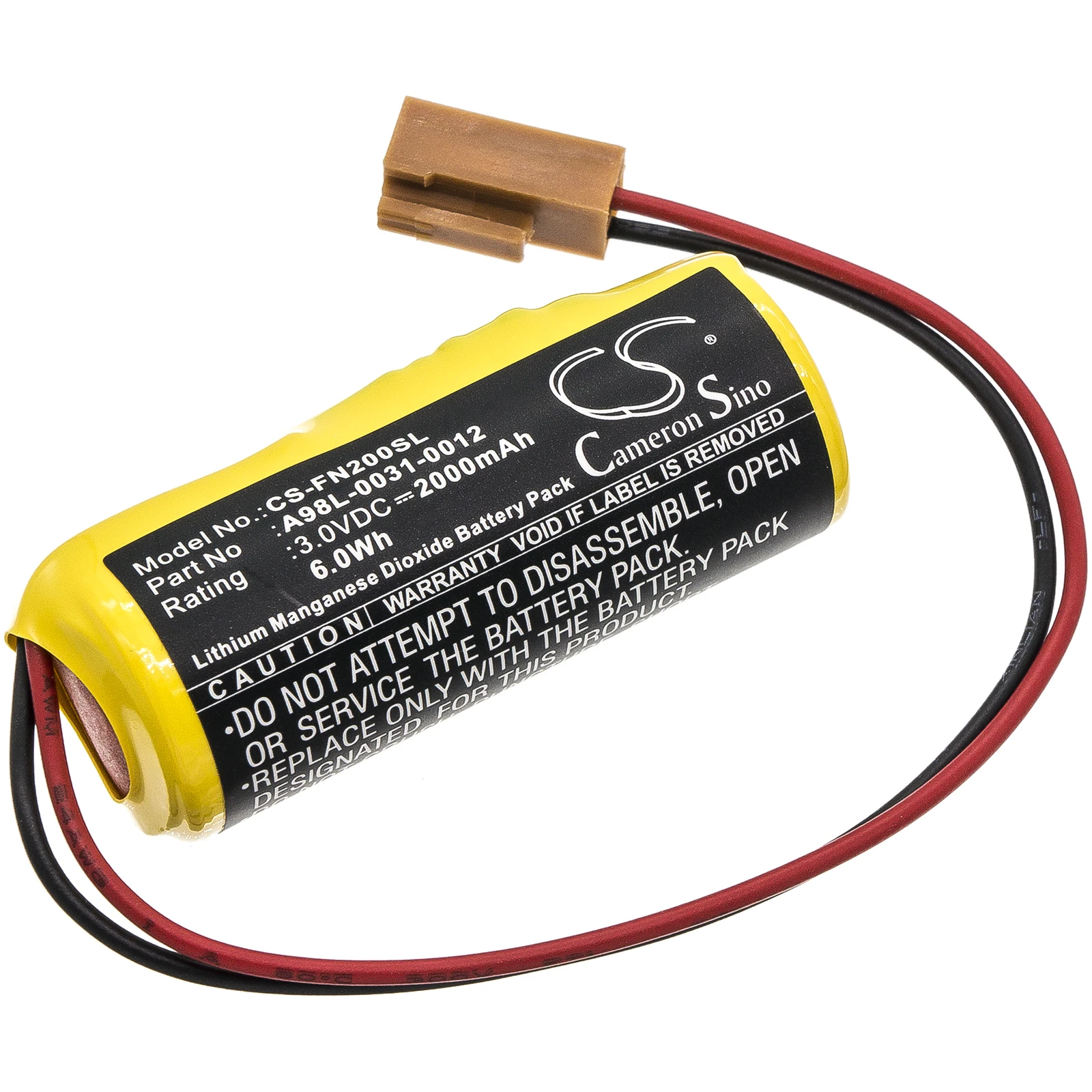 

CS PLC Battery For GE FANUC 16i 18i 21i Power Mate iD 0i-B 0i-Mate-B FANUC 0i-D Fits Le Blonde A98L00310012 CR17540SE-RL