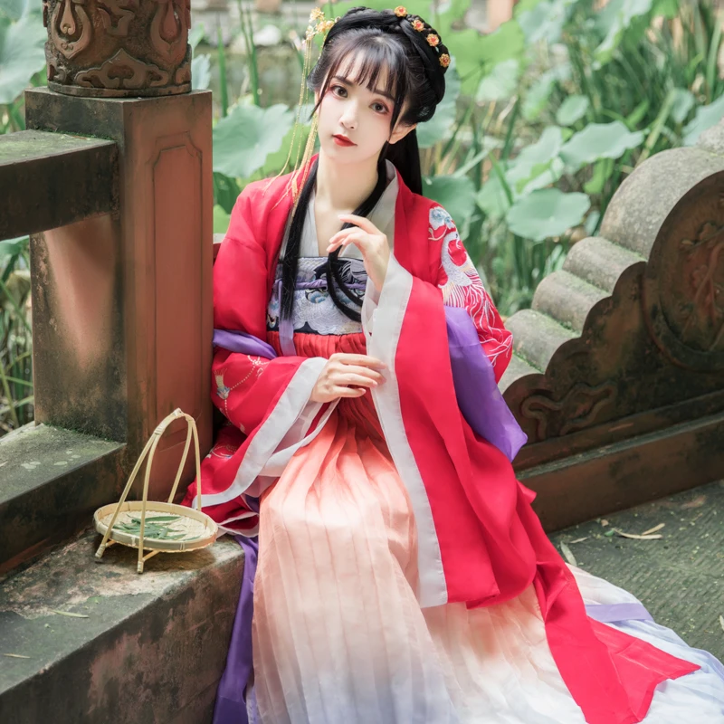 Hanfu Dress 4 Colors Spring Retro Traditional Chinese Embroidered Big Sleeves Coat Song Dynasty Women Cosplay Costume Suit
Hanfu Dress 4 Colors Spring Retro Traditional Chinese Embroidered Big Sleeves Coat Song Dynasty Women Cosplay Costume Suit