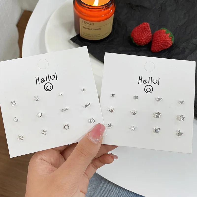 6pcs Daily Basics 925 Silver Needles To Raise Ear Holes Girl One Week Stud Earrings Minimalist Fashion Earring Accessories Gifts 
6pcs Daily Basics 925 Silver Needles To Raise Ear Holes Girl One Week Stud Earrings Minimalist Fashion Earring Accessories Gifts