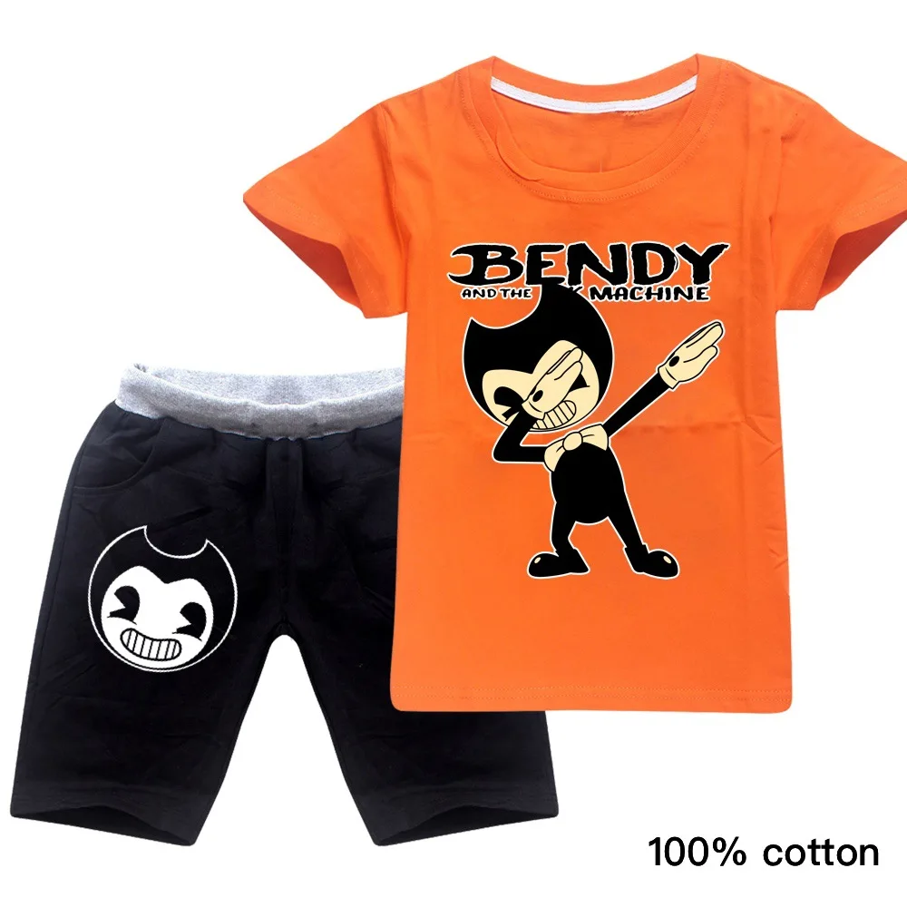 Boys Bendy-and The Ink Machine Costume Kids Cotton T-shirts Shorts 2pcs Set Children's Clothing for Girls Short Sleeve Outfits 
Boys Bendy-and The Ink Machine Costume Kids Cotton T-shirts Shorts 2pcs Set Children's Clothing for Girls Short Sleeve Outfits