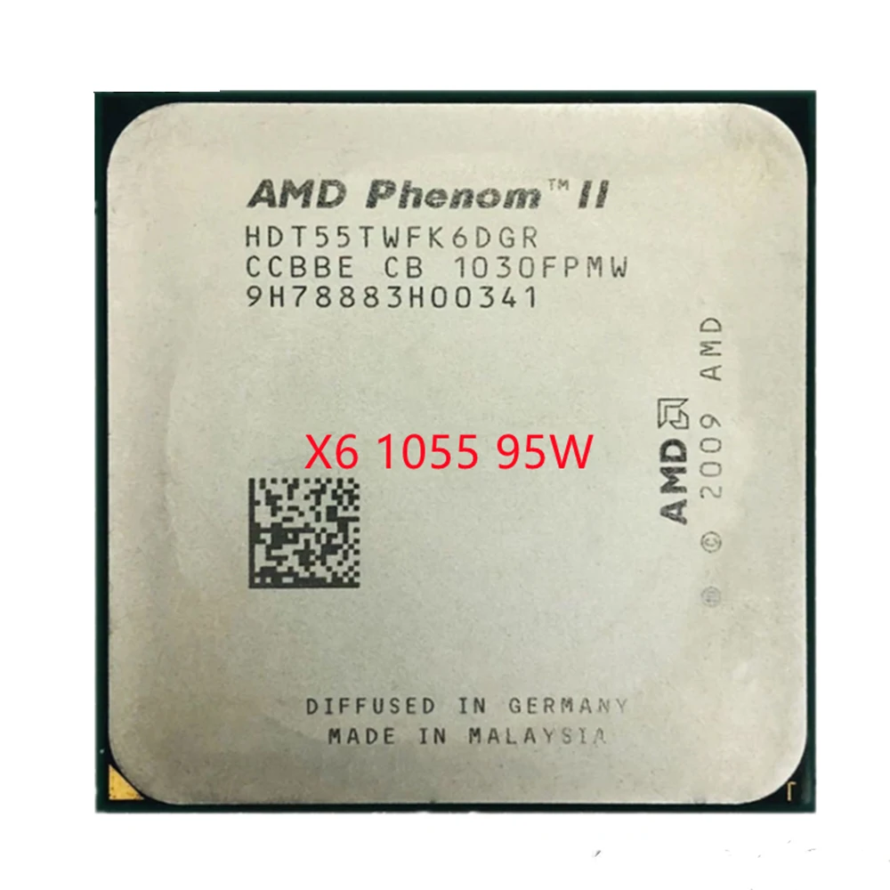 AMD Phenom II X6 1055T CPU Processor Six-Core (2.8Ghz/ 6M /95W ) Socket AM3 AM2+ 938 pin
AMD Phenom II X6 1055T CPU Processor Six-Core (2.8Ghz/ 6M /95W ) Socket AM3 AM2+ 938 pin