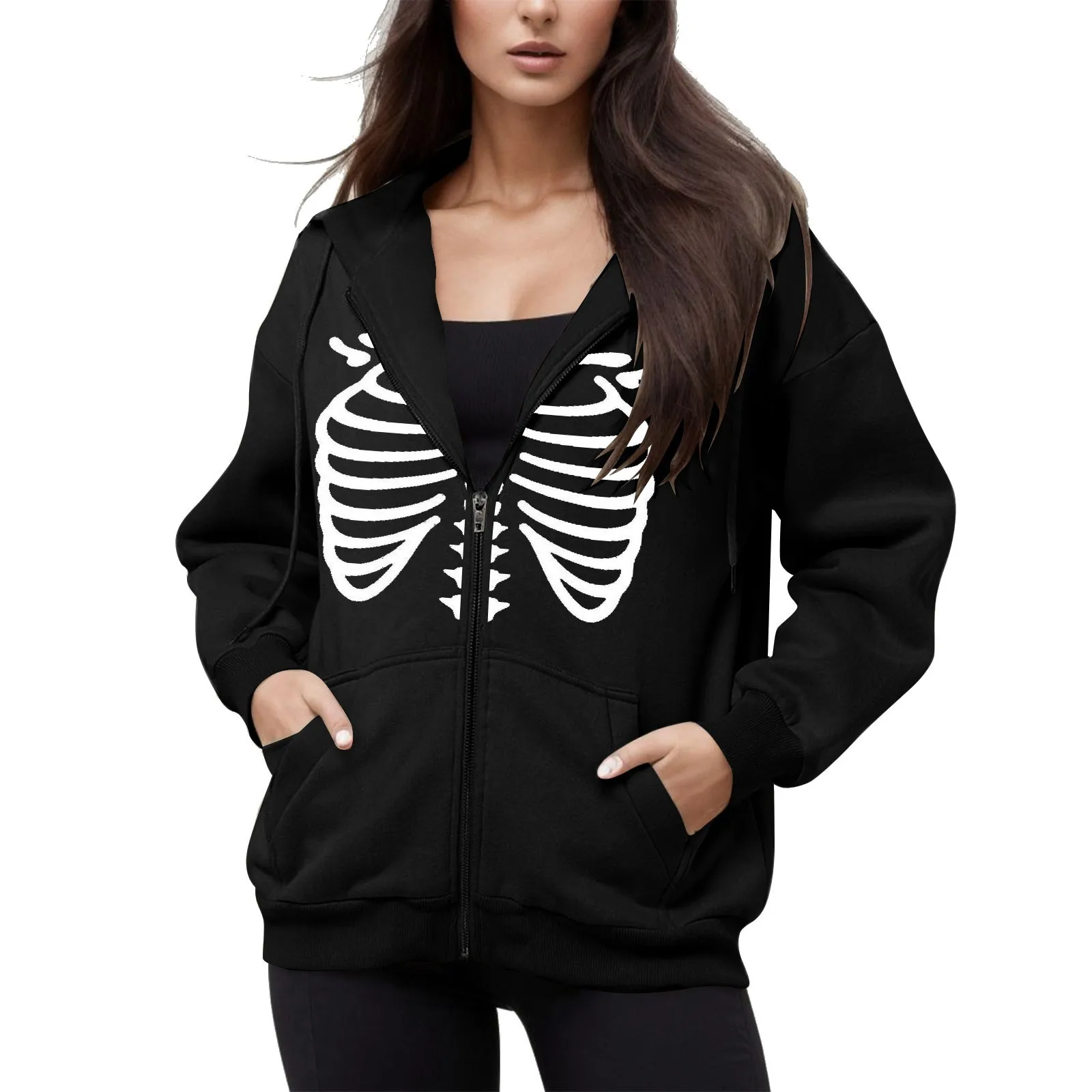Women Spider Skeleton Pattern Hoodie Girls' Autumn Jacket Oversized Sweatshirt Punk Gothic Grunge Clothes Zipper Y2k Hoodie Top
Women Spider Skeleton Pattern Hoodie Girls' Autumn Jacket Oversized Sweatshirt Punk Gothic Grunge Clothes Zipper Y2k Hoodie Top