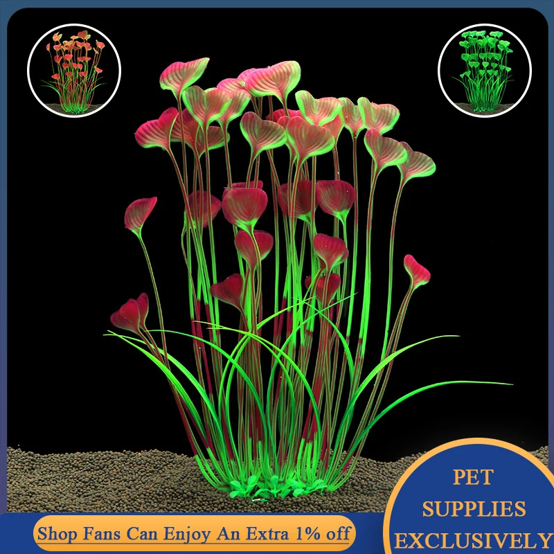

Artificial Aquarium Decor Plants 36/40cm Simulation Water Weeds Ornament Aquatic Plant Fish Tank Grass Decoration Accessories