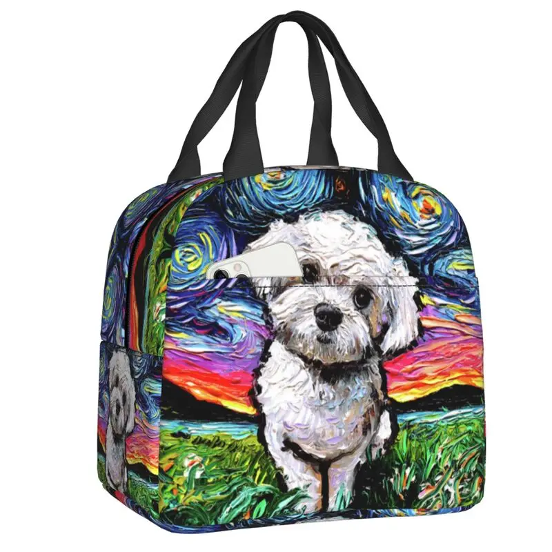 Poodle Dog Maltipoo Night Paintings Insulated Lunch Bag for Outdoor Picnic Pet Dog Lover Resuable Cooler Thermal Bento Box Kids
Poodle Dog Maltipoo Night Paintings Insulated Lunch Bag for Outdoor Picnic Pet Dog Lover Resuable Cooler Thermal Bento Box Kids