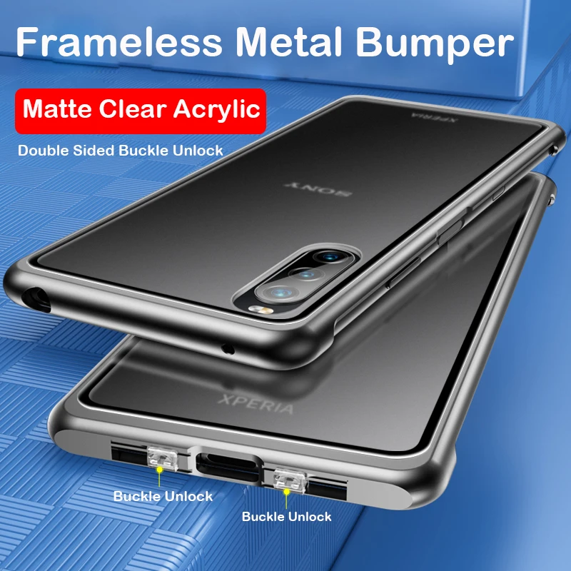 Frameless Metal Case For Sony Xperia 10 iii 1 iii 5 III 3D Strong Aluminum Bumper Shockproof Frame Matte Acrylic Clear Cover
Frameless Metal Case For Sony Xperia 10 iii 1 iii 5 III 3D Strong Aluminum Bumper Shockproof Frame Matte Acrylic Clear Cover