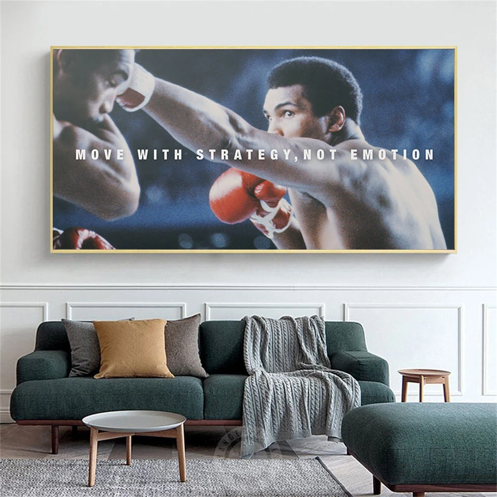 Боксеры Мухаммед Али печать движение с стратегией не эмоции мотивационный плакат холст живопись настенное искусство офис комната украшени... 
Боксеры Мухаммед Али печать движение с стратегией не эмоции мотивационный плакат холст живопись настенное искусство офис комната украшени...