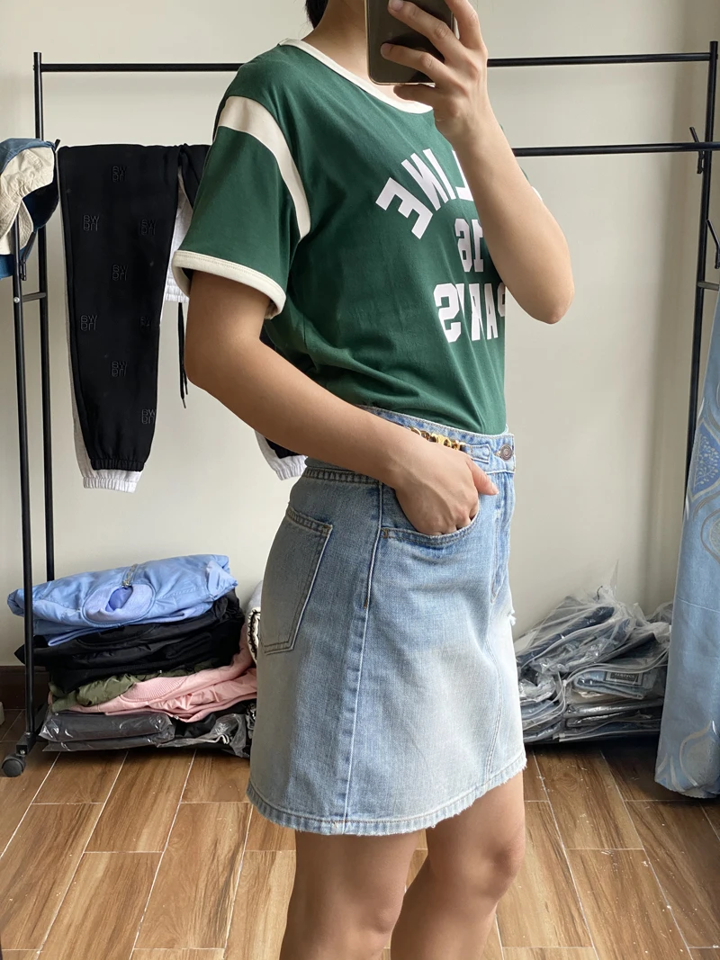 2022 Summer New Classic Lettered Print Contrast Sleeve Design Casual Versatile Cotton O-Neck Short Sleeve Women's T-Shirt 
2022 Summer New Classic Lettered Print Contrast Sleeve Design Casual Versatile Cotton O-Neck Short Sleeve Women's T-Shirt