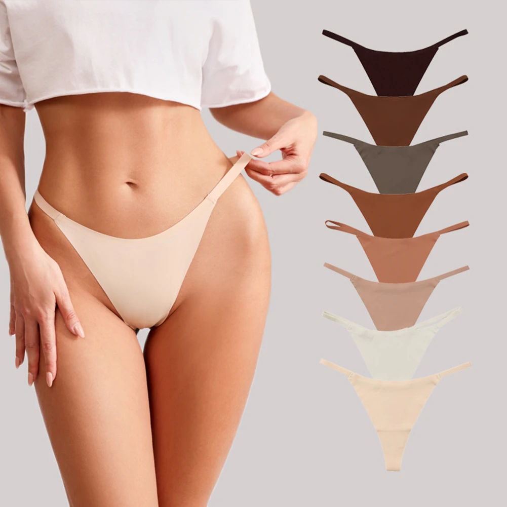 Sexy Smooth Ladies Ice Silk Seamless Multicolor Panties Exquisite Women Low Waist Qucik-Dry Thong Panties Underclothes Beachwear
Sexy Smooth Ladies Ice Silk Seamless Multicolor Panties Exquisite Women Low Waist Qucik-Dry Thong Panties Underclothes Beachwear