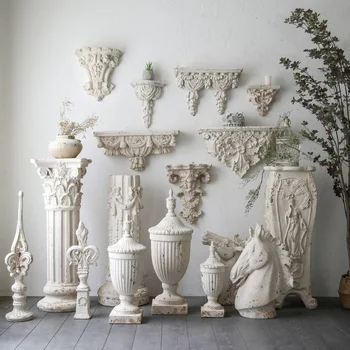 French-American Storage Wall Decoration Ornaments Wall-mounted Ornaments Carved Homestay Flower Shop Wedding Photo Studio Props