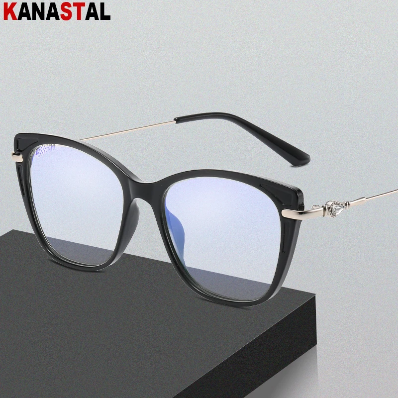 New Women Anti Blue Light Blocking Glasses TR Metal Cateye Eyeglasses Frame Diamond Grace Computer Eyewear Ladies Myopia Glasses
New Women Anti Blue Light Blocking Glasses TR Metal Cateye Eyeglasses Frame Diamond Grace Computer Eyewear Ladies Myopia Glasses