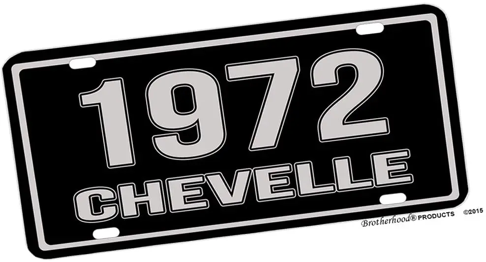 

Brotherhood Compatible with Chevrolet Chevy Chevelle Year 1972 Reproduction Car Company Garage Signs Metal Vintage Style Decor
