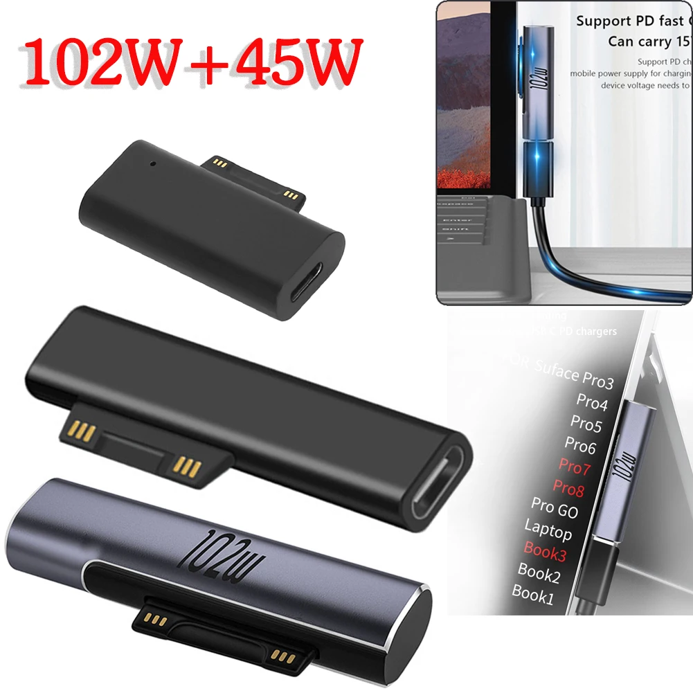 For Microsoft Surface Pro X 8 7 6 5 4 3 Go Book to USB Type C PD Fast Charging Plug Converter 15V/3A USB C Charger Power Adapter
For Microsoft Surface Pro X 8 7 6 5 4 3 Go Book to USB Type C PD Fast Charging Plug Converter 15V/3A USB C Charger Power Adapter
