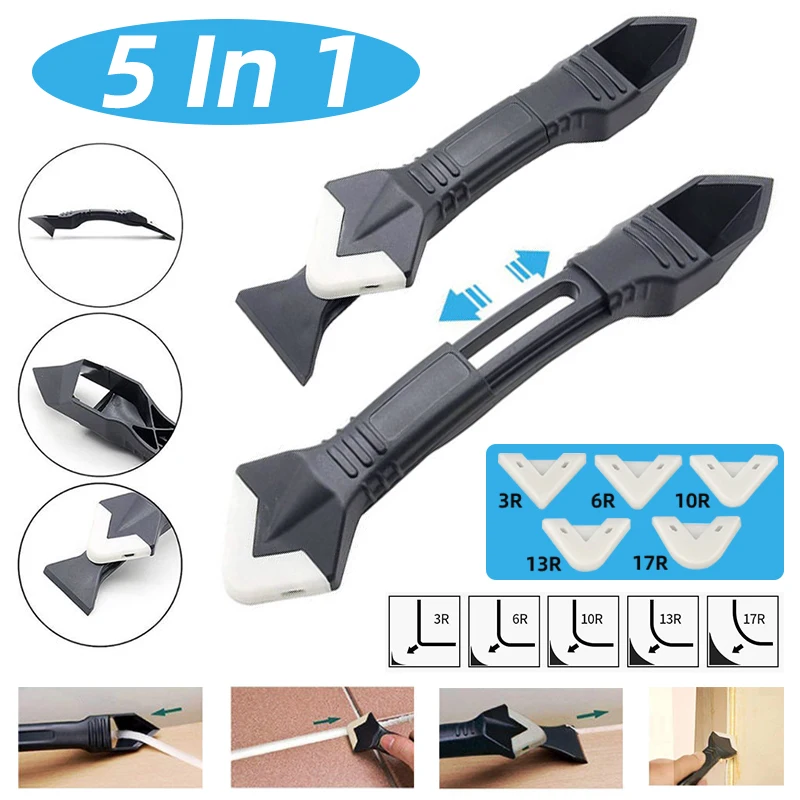 5 In 1 Silicone Scraper Caulk Glue Spatula Angle Smooth Grout Mould Kit Selent Seam Beauty Remover Sewing Caulking Hand Tool Set
5 In 1 Silicone Scraper Caulk Glue Spatula Angle Smooth Grout Mould Kit Selent Seam Beauty Remover Sewing Caulking Hand Tool Set