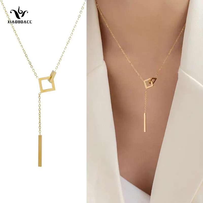 XiaoboACC Titanium Steel Clavicle Chain Necklace for Women Fashion Gold Pendant Jewelry Wholesale
XiaoboACC Titanium Steel Clavicle Chain Necklace for Women Fashion Gold Pendant Jewelry Wholesale