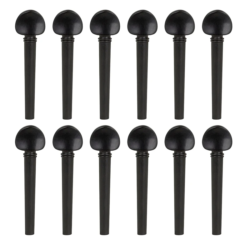 

12Pcs Ebony Tuning Pegs Shaft OUD Tuning Pegs Endpin Set Adjusted Tone Replace OUD Accessories